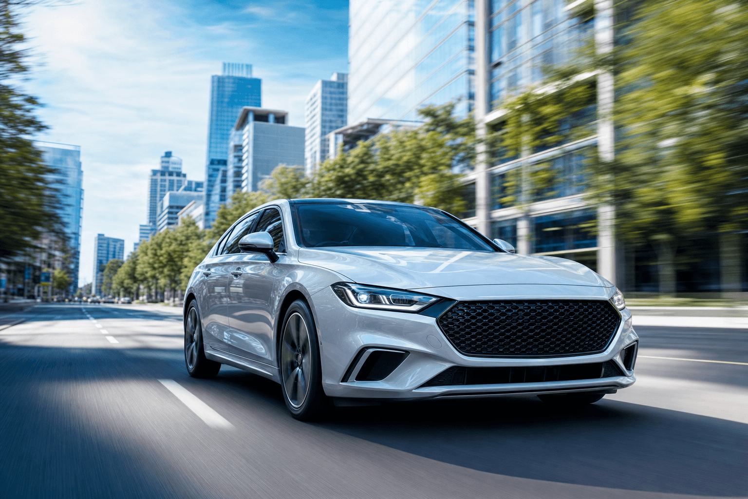 Car driving through Gilbert, AZ — compare local car insurance rates